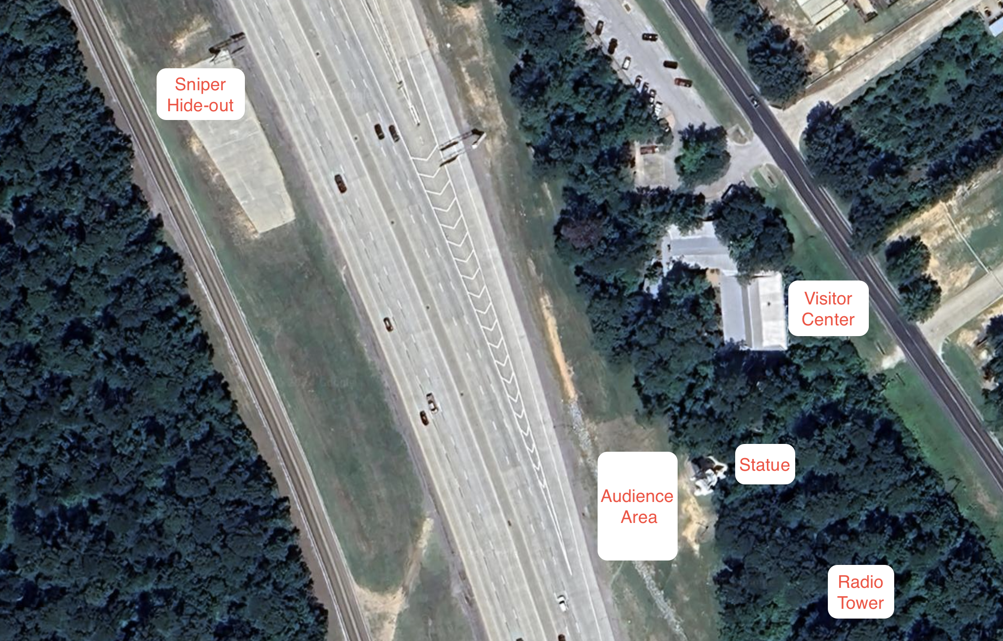 Map of the Sam Houston Statue